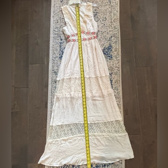 Flying Tomato Women’s V-neck Lace Maxi Dress with Aztec design - Picture 6 of 7